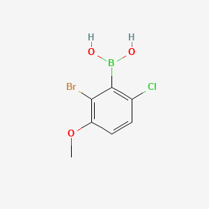 molecular formula C7H7BBrClO3 B591540 2-Bromo-6-Chloro-3-methoxyphenylboronic acid CAS No. 957062-90-7