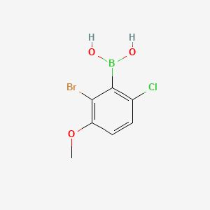 molecular formula C7H7BBrClO3 B591540 (2-Bromo-6-chloro-3-methoxyphenyl)boronic acid CAS No. 957062-90-7