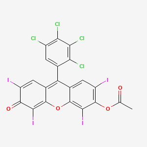 molecular formula C21H6Cl4I4O4 B591548 2,4,5,7-Tetraiodo-3-oxo-9-(2,3,4,5-tetrachlorophenyl)-3H-xanthen-6-YL acetate CAS No. 133433-82-6