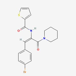 molecular formula C19H19BrN2O2S B5915487 N-[2-(4-bromophenyl)-1-(1-piperidinylcarbonyl)vinyl]-2-thiophenecarboxamide 