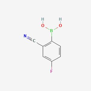 molecular formula C7H5BFNO2 B591559 (2-Cyano-4-fluorophenyl)boronic acid CAS No. 876601-43-3