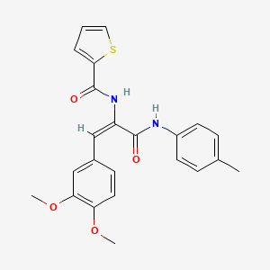 molecular formula C23H22N2O4S B5915623 N-(2-(3,4-dimethoxyphenyl)-1-{[(4-methylphenyl)amino]carbonyl}vinyl)-2-thiophenecarboxamide 
