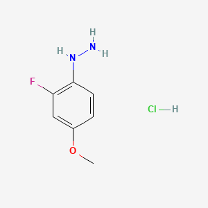 molecular formula C7H10ClFN2O B591565 (2-Fluoro-4-methoxyphenyl)hydrazine hydrochloride CAS No. 940298-93-1