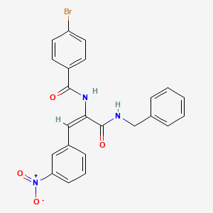 molecular formula C23H18BrN3O4 B5915678 N-[(E)-3-(benzylamino)-1-(3-nitrophenyl)-3-oxoprop-1-en-2-yl]-4-bromobenzamide 