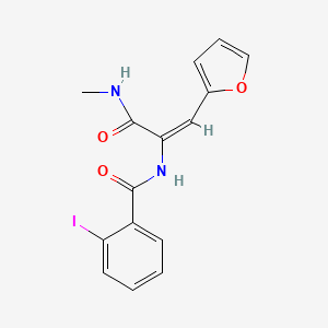 molecular formula C15H13IN2O3 B5915726 N-[(E)-1-(furan-2-yl)-3-(methylamino)-3-oxoprop-1-en-2-yl]-2-iodobenzamide 