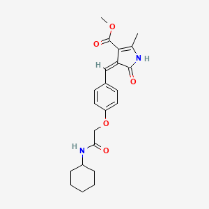 molecular formula C22H26N2O5 B5915747 methyl (4Z)-4-{4-[2-(cyclohexylamino)-2-oxoethoxy]benzylidene}-2-methyl-5-oxo-4,5-dihydro-1H-pyrrole-3-carboxylate 