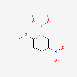 molecular formula C7H8BNO5 B591579 (2-Methoxy-5-nitrophenyl)boronic acid CAS No. 677746-35-9