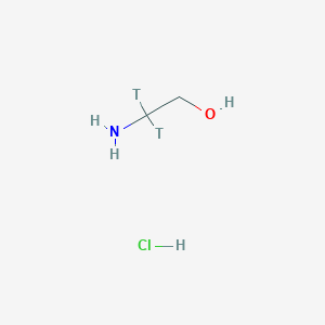 molecular formula C2H8ClNO B591581 Ethanolamine hydrochloride, [1-3H] CAS No. 133827-62-0