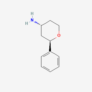molecular formula C11H15NO B591589 (2R,4R)-2-Phenyltetrahydro-2H-pyran-4-amine CAS No. 911826-56-7