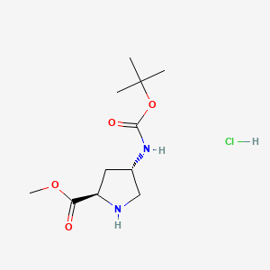 (2R,4S)-Methyl 4-((tert-butoxycarbonyl)amino)pyrrolidine-2-carboxylate hydrochloride