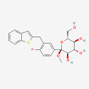 (2S,3R,4S,5S,6R)-2-(3-(benzo[b]thiophen-2-ylmethyl)-4-fluorophenyl)-6-(hydroxymethyl)-2-methoxytetrahydro-2H-pyran-3,4,5-triol