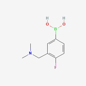 molecular formula C9H13BFNO2 B591611 (3-((Dimethylamino)methyl)-4-fluorophenyl)boronic acid CAS No. 1704063-96-6