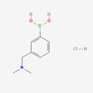 molecular formula C9H15BClNO2 B591612 (3-((Dimethylamino)methyl)phenyl)boronic acid hydrochloride CAS No. 1485417-01-3