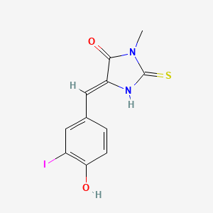 molecular formula C11H9IN2O2S B5916150 (5Z)-5-(4-hydroxy-3-iodobenzylidene)-3-methyl-2-thioxoimidazolidin-4-one 