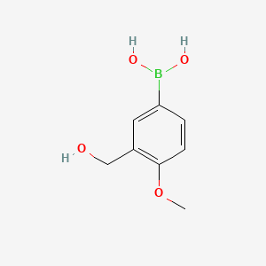 molecular formula C8H11BO4 B591621 (3-(hydroxymethyl)-4-Methoxyphenyl)boronic acid CAS No. 908142-03-0