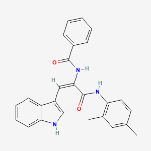molecular formula C26H23N3O2 B5916310 N-[(E)-3-(2,4-dimethylanilino)-1-(1H-indol-3-yl)-3-oxoprop-1-en-2-yl]benzamide 