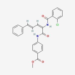 molecular formula C26H21ClN2O4 B5916328 methyl 4-[[(2E,4E)-2-[(2-chlorobenzoyl)amino]-5-phenylpenta-2,4-dienoyl]amino]benzoate 