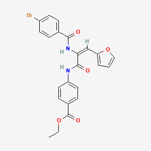 molecular formula C23H19BrN2O5 B5916333 ethyl 4-[[(E)-2-[(4-bromobenzoyl)amino]-3-(furan-2-yl)prop-2-enoyl]amino]benzoate 