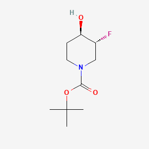 molecular formula C10H18FNO3 B591636 tert-butyl (3R,4R)-3-fluoro-4-hydroxypiperidine-1-carboxylate CAS No. 1174020-43-9