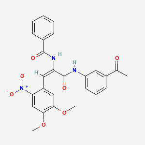 molecular formula C26H23N3O7 B5916379 N-[(E)-3-(3-acetylanilino)-1-(4,5-dimethoxy-2-nitrophenyl)-3-oxoprop-1-en-2-yl]benzamide 
