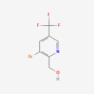 molecular formula C7H5BrF3NO B591645 (3-Bromo-5-(trifluoromethyl)pyridin-2-yl)methanol CAS No. 1227563-37-2