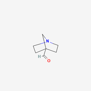 molecular formula C7H11NO B591647 1-Azabicyclo[2.2.1]heptane-4-carbaldehyde CAS No. 126344-05-6