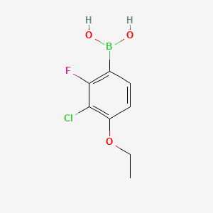 molecular formula C8H9BClFO3 B591648 (3-氯-4-乙氧基-2-氟苯基)硼酸 CAS No. 909122-50-5