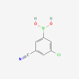 molecular formula C7H5BClNO2 B591651 (3-Chloro-5-cyanophenyl)boronic acid CAS No. 915763-60-9