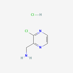 molecular formula C5H7Cl2N3 B591654 (3-Chloropyrazin-2-yl)methanamine hydrochloride CAS No. 939412-86-9