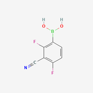molecular formula C7H4BF2NO2 B591655 (3-氰基-2,4-二氟苯基)硼酸 CAS No. 871940-31-7