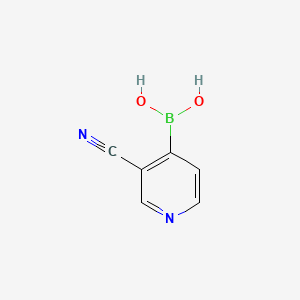molecular formula C6H5BN2O2 B591657 (3-氰基吡啶-4-基)硼酸 CAS No. 874290-89-8