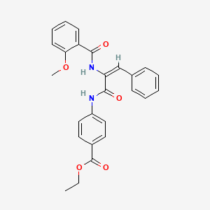 molecular formula C26H24N2O5 B5916584 ethyl 4-[[(E)-2-[(2-methoxybenzoyl)amino]-3-phenylprop-2-enoyl]amino]benzoate 
