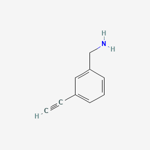 molecular formula C9H9N B591659 (3-乙炔基苯基)甲胺 CAS No. 615288-78-3