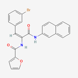molecular formula C24H17BrN2O3 B5916594 N-[(E)-1-(3-bromophenyl)-3-(naphthalen-2-ylamino)-3-oxoprop-1-en-2-yl]furan-2-carboxamide 