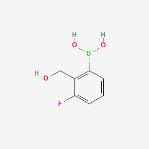 molecular formula C7H8BFO3 B591660 (3-Fluoro-2-(hydroxymethyl)phenyl)boronic acid CAS No. 1246633-55-5