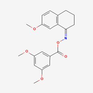 molecular formula C20H21NO5 B5916632 [(Z)-(7-methoxy-3,4-dihydro-2H-naphthalen-1-ylidene)amino] 3,5-dimethoxybenzoate 