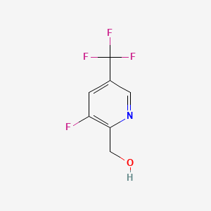 molecular formula C7H5F4NO B591666 [3-Fluoro-5-(trifluoromethyl)pyridin-2-yl]methanol CAS No. 1227515-52-7