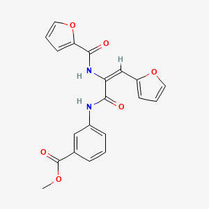 molecular formula C20H16N2O6 B5916678 methyl 3-[[(E)-2-(furan-2-carbonylamino)-3-(furan-2-yl)prop-2-enoyl]amino]benzoate 