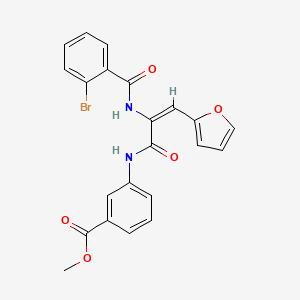 molecular formula C22H17BrN2O5 B5916683 methyl 3-[[(E)-2-[(2-bromobenzoyl)amino]-3-(furan-2-yl)prop-2-enoyl]amino]benzoate 