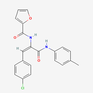 molecular formula C21H17ClN2O3 B5916708 N-[(E)-1-(4-chlorophenyl)-3-(4-methylanilino)-3-oxoprop-1-en-2-yl]furan-2-carboxamide 