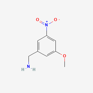 molecular formula C8H10N2O3 B591671 (3-Methoxy-5-nitrophenyl)methanamine CAS No. 1108723-88-1