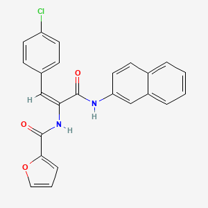 molecular formula C24H17ClN2O3 B5916727 N-[(E)-1-(4-chlorophenyl)-3-(naphthalen-2-ylamino)-3-oxoprop-1-en-2-yl]furan-2-carboxamide 