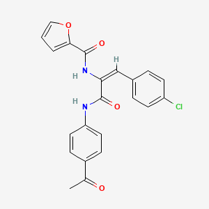 molecular formula C22H17ClN2O4 B5916744 N-[(E)-3-(4-acetylanilino)-1-(4-chlorophenyl)-3-oxoprop-1-en-2-yl]furan-2-carboxamide 
