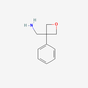 molecular formula C10H13NO B591678 (3-Phenyloxetan-3-yl)methanamine CAS No. 497239-45-9