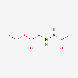 molecular formula C6H12N2O3 B591682 Ethyl (2-acetylhydrazino)acetate CAS No. 133873-08-2