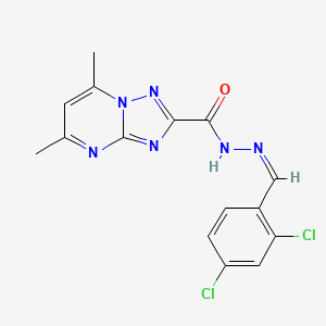 molecular formula C15H12Cl2N6O B5916846 N-[(Z)-(2,4-dichlorophenyl)methylideneamino]-5,7-dimethyl-[1,2,4]triazolo[1,5-a]pyrimidine-2-carboxamide 