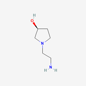 molecular formula C6H14N2O B591685 (S)-1-(2-aminoethyl)pyrrolidin-3-ol CAS No. 540787-75-5