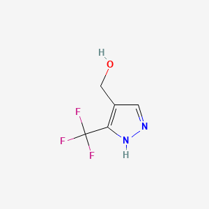 molecular formula C5H5F3N2O B591687 (3-Trifluoromethyl-1H-pyrazol-4-yl)methanol CAS No. 1001020-13-8