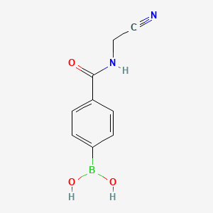 molecular formula C9H9BN2O3 B591688 (4-((Cyanomethyl)carbamoyl)phenyl)boronic acid CAS No. 1056636-11-3
