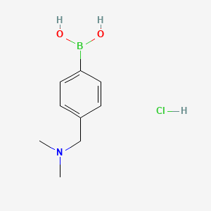 molecular formula C9H15BClNO2 B591689 (4-((Dimethylamino)methyl)phenyl)boronic acid hydrochloride CAS No. 938465-64-6